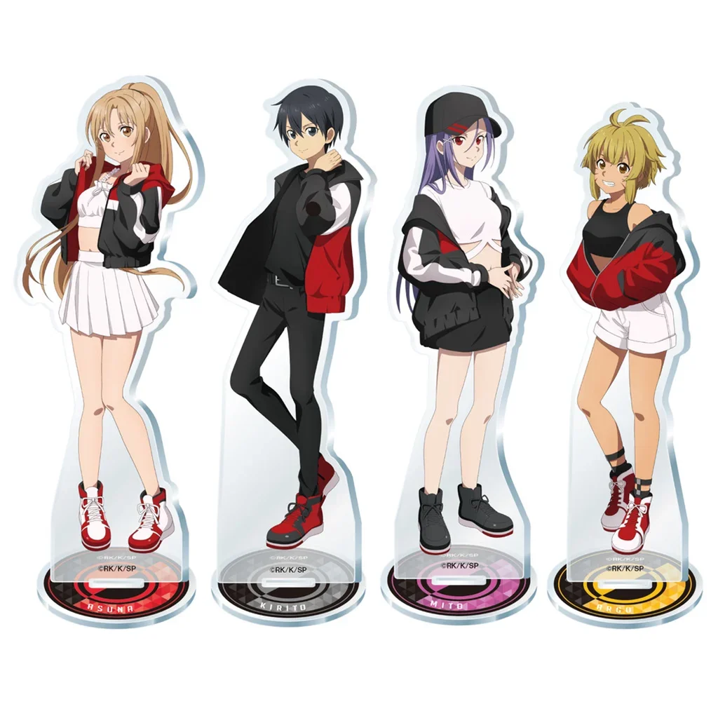أنيمي كيريتو عمل الشكل دمية ساو كيريجايا كازوتو يوكي Asuna الاكريليك حامل نموذج لوحة تأثيري لعبة للهدايا