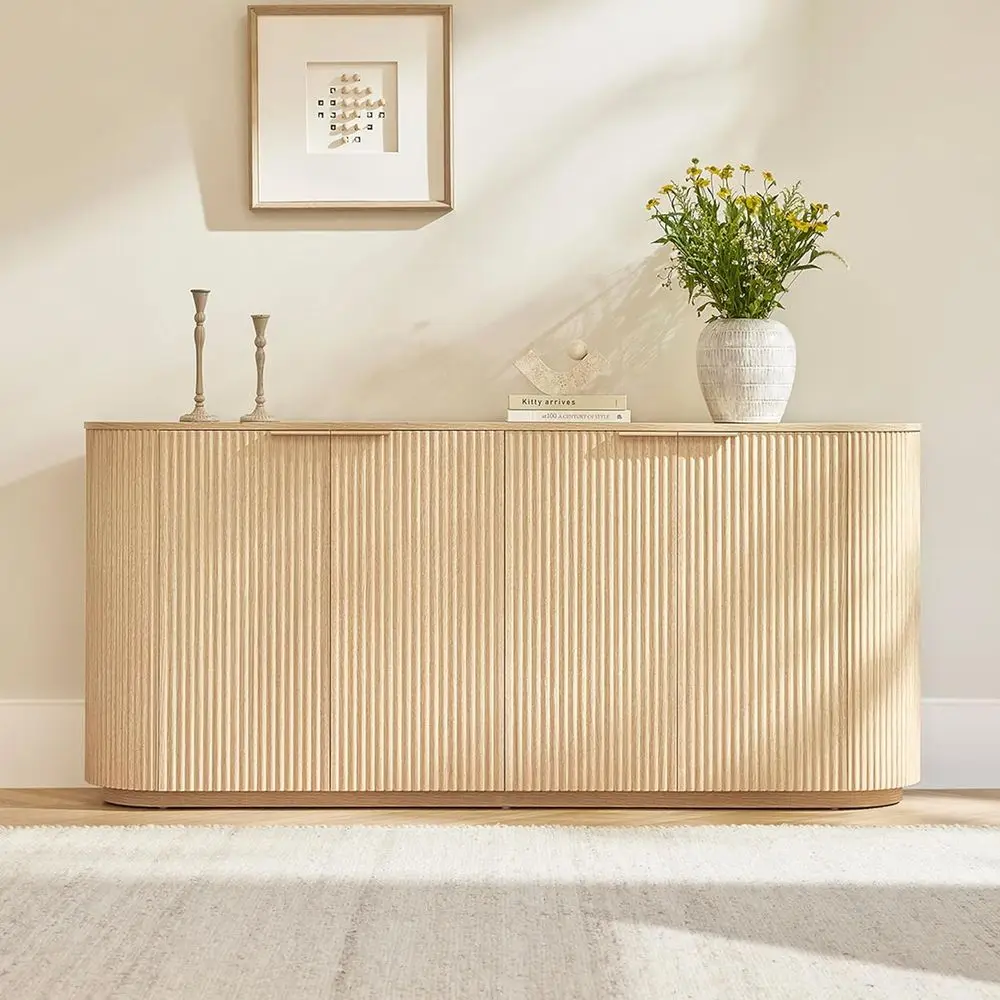 

Oak 70 Storage Sideboard with Adjustable Shelves for Living Room, Kitchen, or Bar