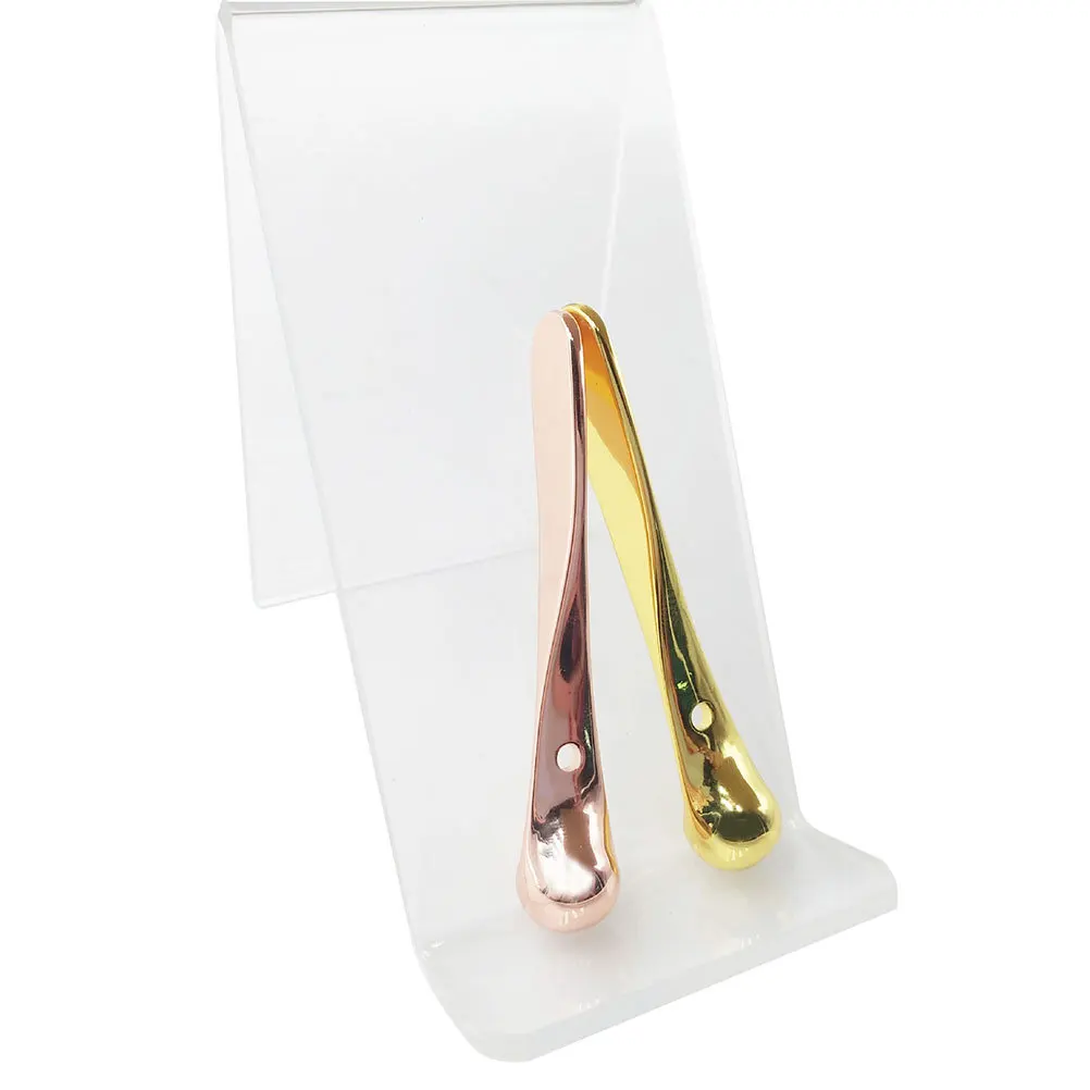 2 قطعة كريم عين ملعقة عصا تدليك سبائك الزنك المحمولة أداة العناية بالبشرة لكريم الوجه إزالة الامتصاص تدليك العناية بالبشرة