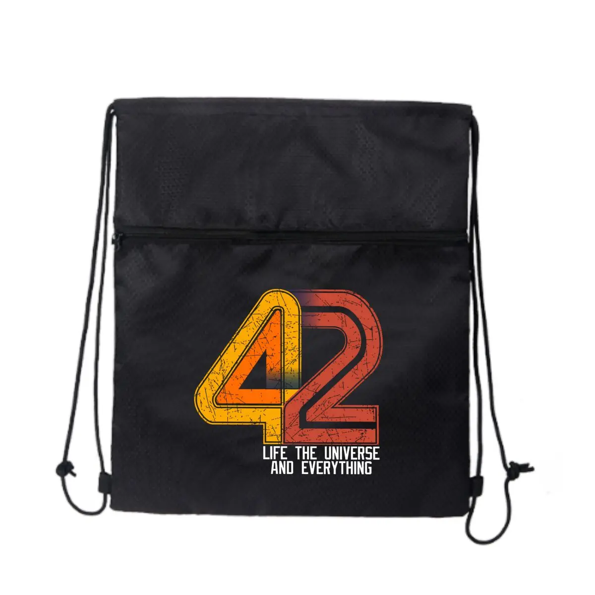 

42 Life & Everything Hitchhiker — черный дорожный рюкзак на молнии со шнурком, легкий для поездок