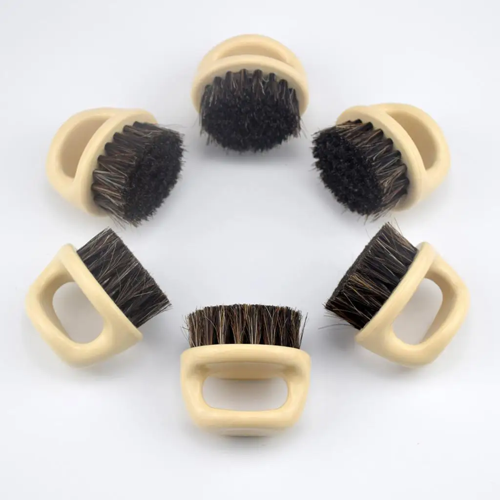 Horsehair Shoe Shine Brush Soft Bristle Shoes Care Tool for Leather Shoe Polishing and Maintenance