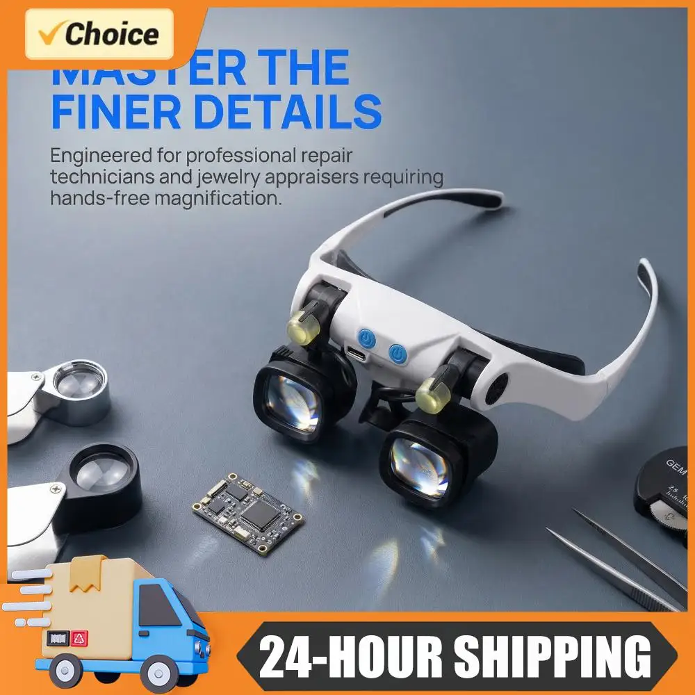 

Jewelers Magnifying Glass with LED & Interchangeable Lens High-Definition Magnifying Glass For Mechanical & Jewelry Appraisal