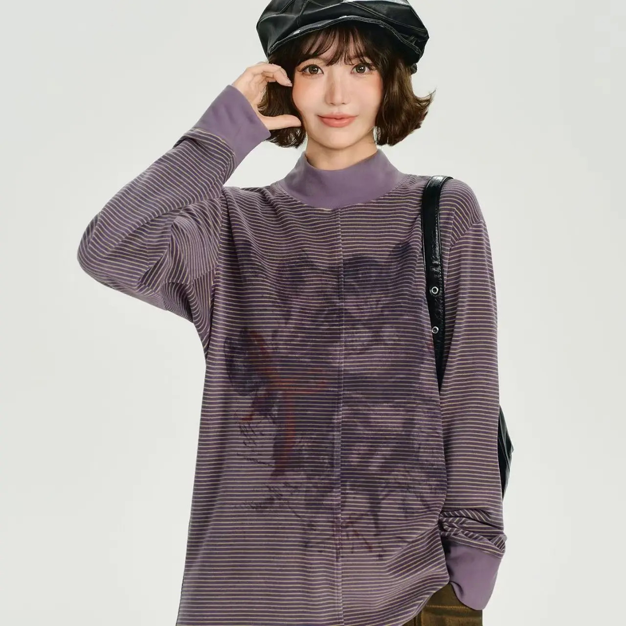 

Y2k Эстетические свободные повседневные винтажные топы в стиле хип-хоп, осенние женские футболки в стиле Харадзюку с принтом, винтажная уличная одежда, топы с круглым вырезом в стиле гранж