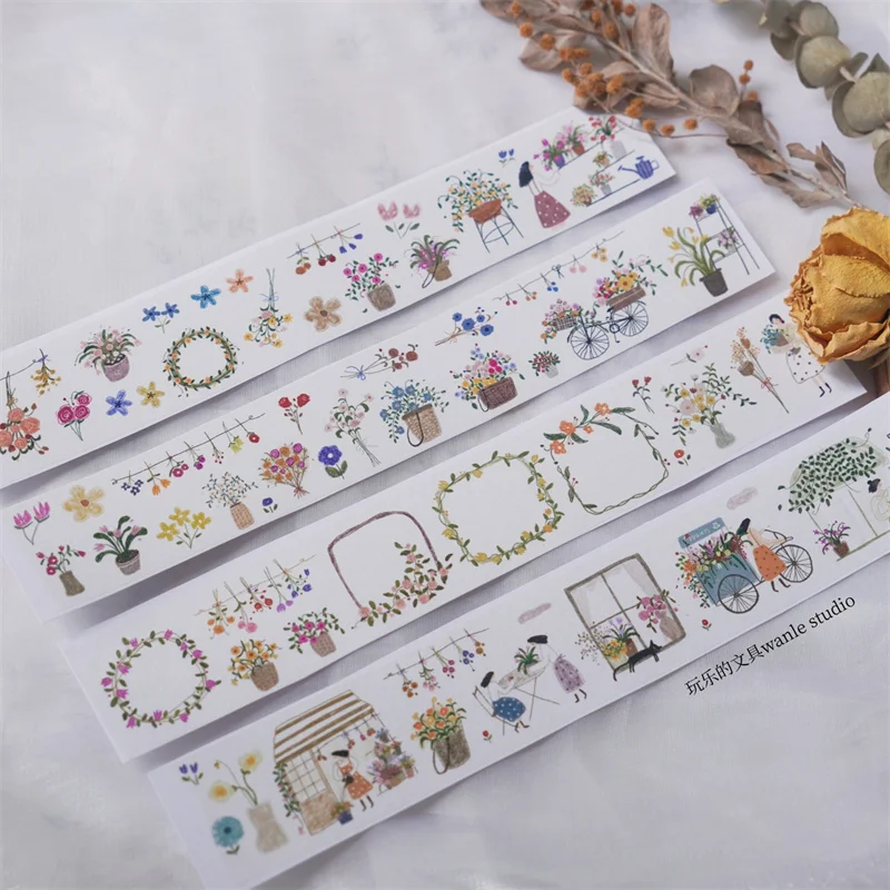 6m About Some Flower Daily PET Washi Tapes  Craft Supplies DIY Scrapbooking Card Making Decorative Plan Sticker