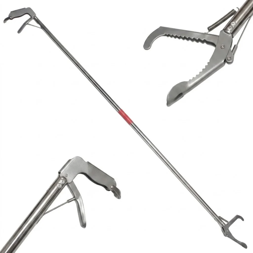 Easy Reach Pick Up Tool 1.2m Foldable Garbage Clip Foldable Snake Tongs Stick For Convenient Trash Collection And Outdoor Clean