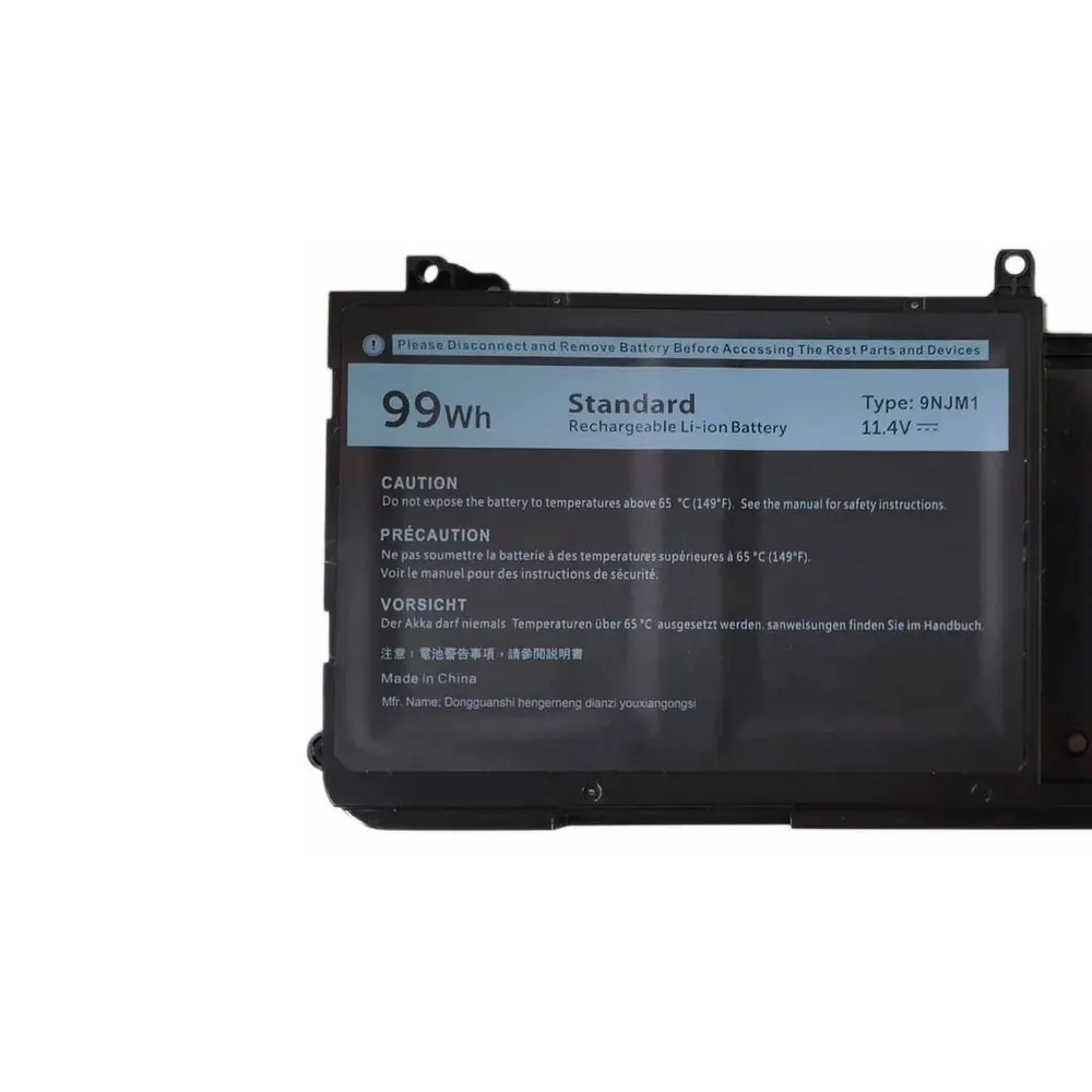 Imagem -02 - Bateria do Portátil para Dell Alienware 15 r3 17 Série r4 Notebook 0546ff 0hf250 44t2r Hf250 Mg2yh 11.4v 8600mah 9njm1