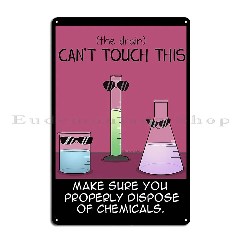 Lab Safety 5 Properly Dispose Of Chemicals Metal Sign Living Room Designing Club Retro Personalized Tin Sign Poster