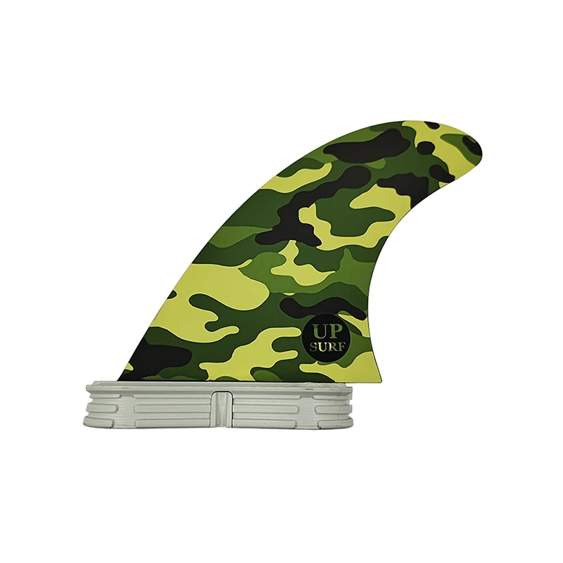 Medium Size Surfboard Fins For UPSURF FCS 2 Fin Boxes Quilhas Tri Camouflage Surfing Fins Double Tabs 2 Short Board Fins