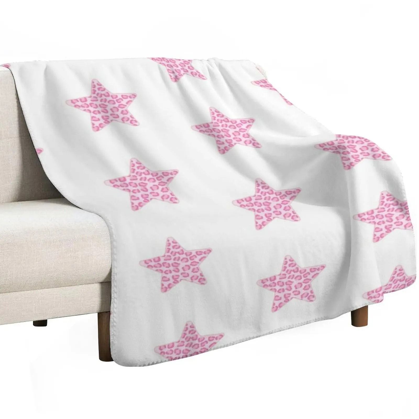 Preppy Pink Star Throw Blanket Luxury St Custom Soft Beds Bed wednesday warm for winter Blankets