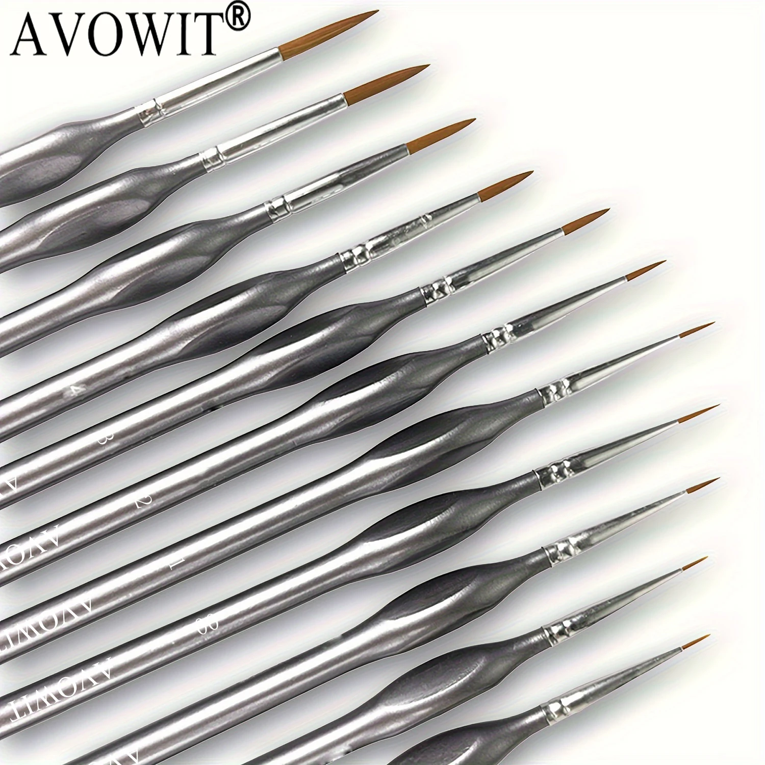11pcs Detail Brush Set, Suitable for Acrylic Painting, Modeling, and Building Shapes - High-Quality, Fine and Precise Brushes