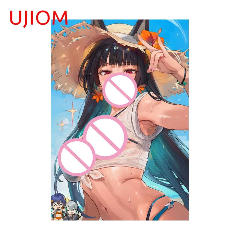 UJIOM Hoshimi Miyabi Zenless Zone Zero Poster Design Wall Sticker Attractive High Quality Sunscreen Decal Vinyl Material
