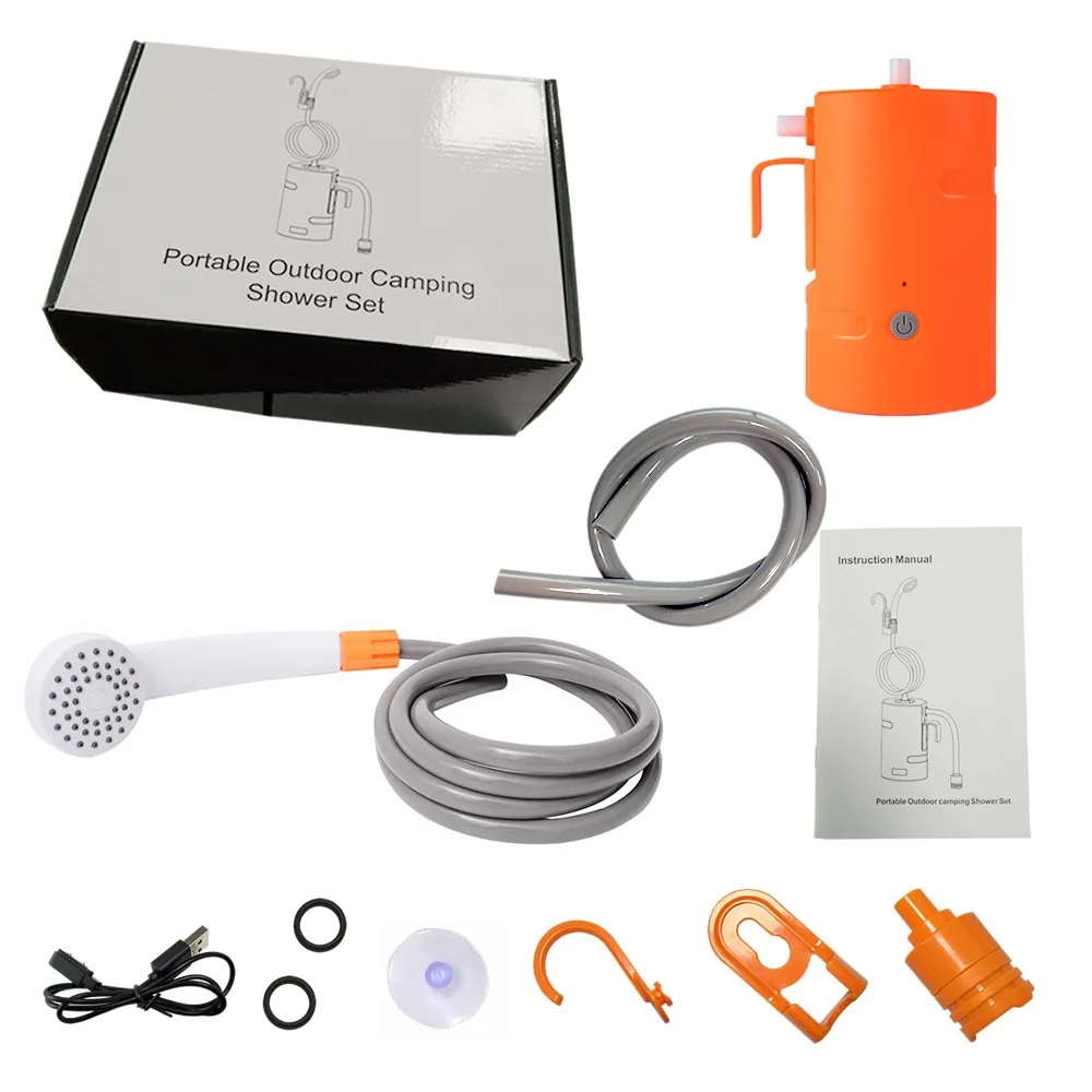 2025 Portable Camping Shower Electric Shower with Battery 4400mAh USB Rechargeable Fast Charging Outdoor Shower System