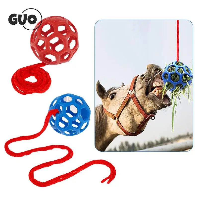 Horse Treat Ball Hay Feeder Toy Ball Hanging Feeding Toy For Horse Goat Sheep Relieve Stress Horse Treat Ball