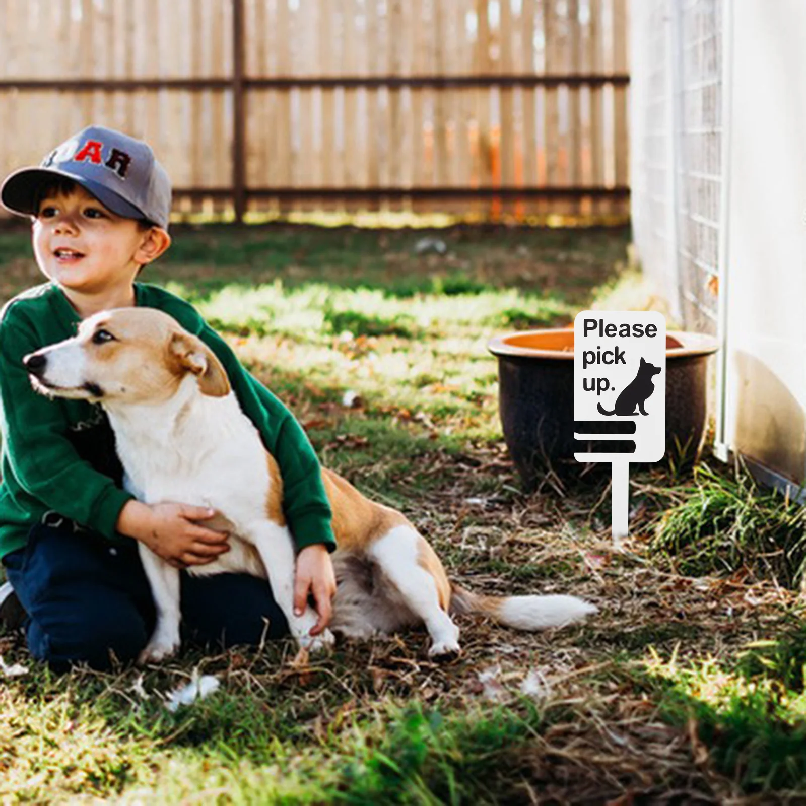 

Please Pick Sign Wood Dog Poop Warning Stake Sturdy Outdoor Lawn Decoration No Pooping Dog Notice Wood Poop Sign