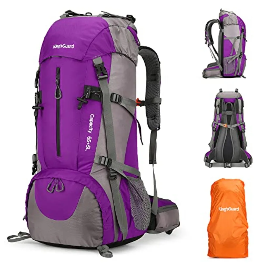 

70L Hiking Backpack with Rain Cover Lightweight Waterproof Travel Camping Backpack Large Backpacking Pack