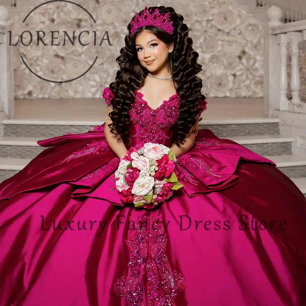 

Exquisite Applique Quinceanera Dresses 2025 Crystal Bow Ball Gowns for Birthday Party Sleeveless Customized abiti da cerimonia