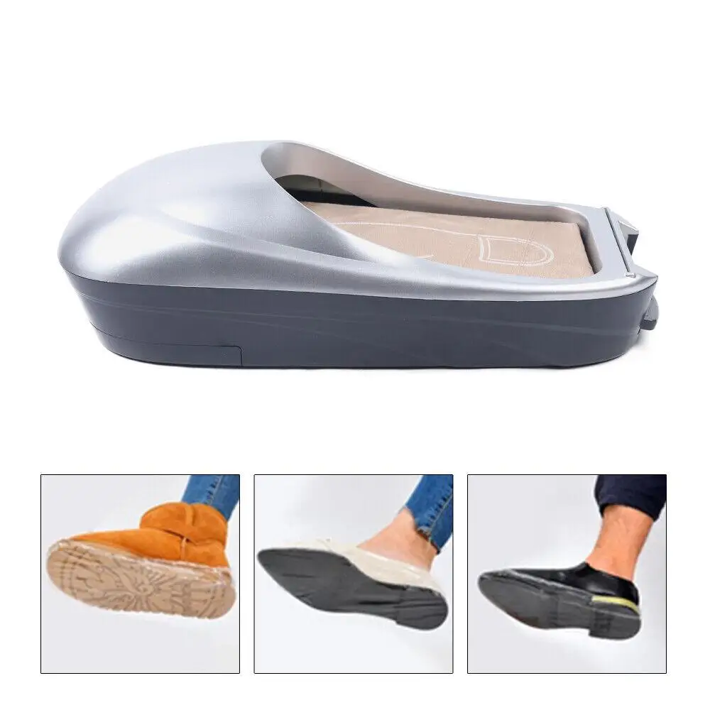 Shoe Cover Dispenser Automatic Shoe Cover Machine Membrane Dispenser Waterproof +1 Pcs Shoe Film Silver US Household Time Labor