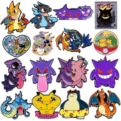 애니메이션 게임 에나멜 핀 만화 드래곤 브로치 여성용 남성용 옷깃 핀 배지 의류 액세서리 귀여운 쥬얼리 키즈 선물