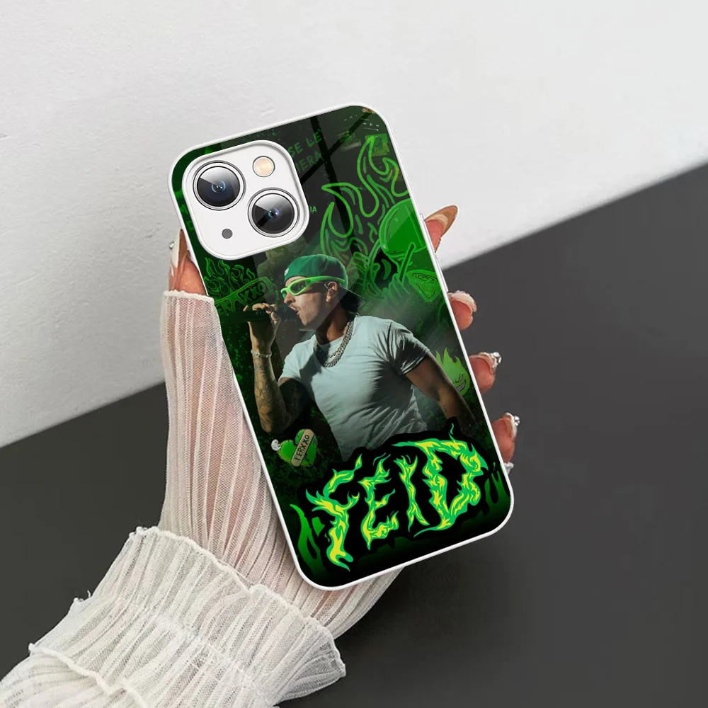 Singer F-Feid Ferxxo SIXDO Phone Case Tempered Glass For Iphone 14 13 12 11 Pro Mini XS MAX 14Plus X XS XR Cover