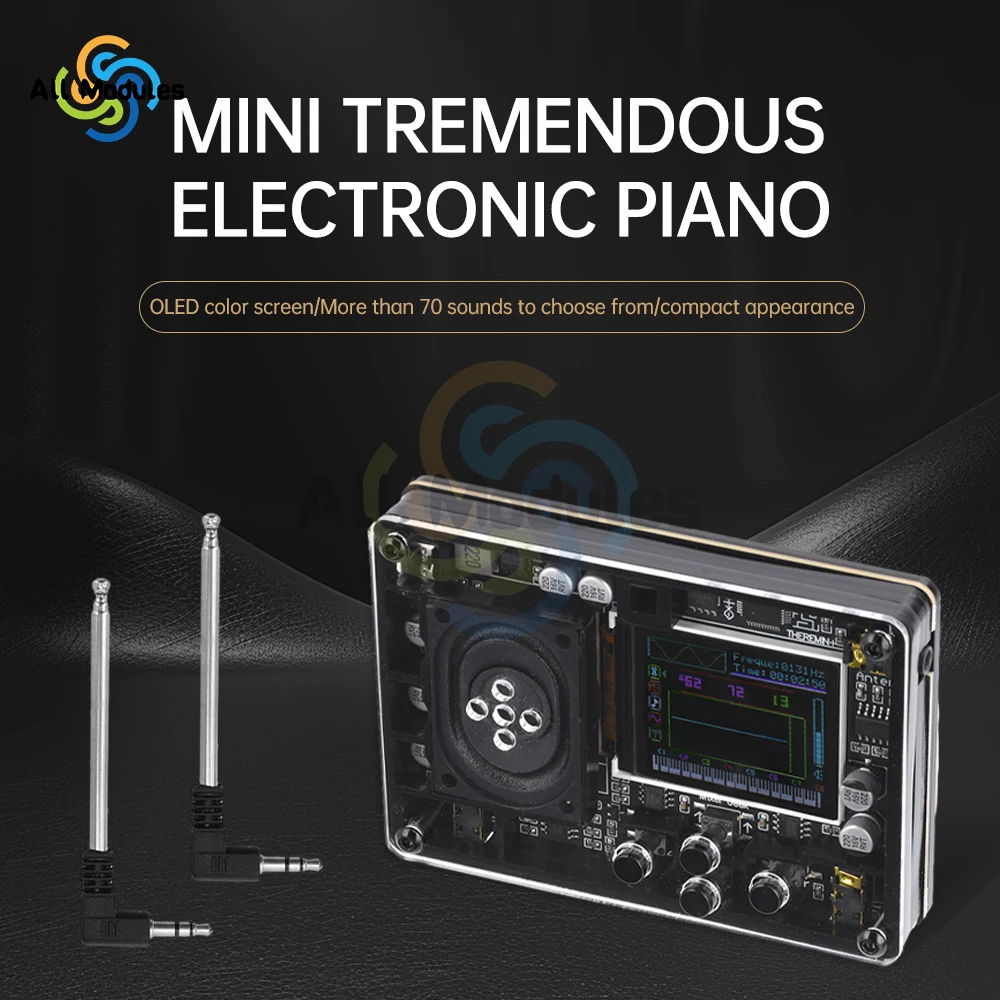 Mini Theremin Musical Instrument Novel and Fun Geek Equipment Theremin OLED Screen Music Electronic Creative Instrument