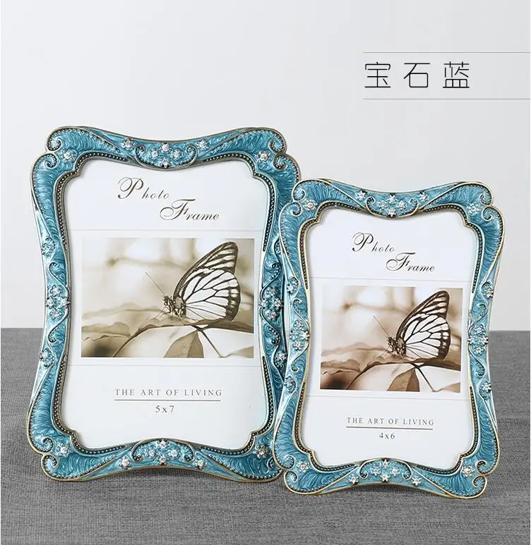 Fashion Europe 6/7Inch Metal Picture Frames Frame For A Photo Photocard Holder Home Table Decoration XC090