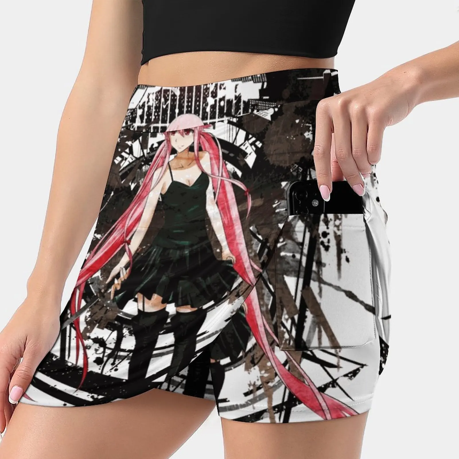 

Gasai Yuno Anime Future Desolation Anime T Shirt Women's skirt Sport Skort Skirt With Pocket Fashion Korean Style Skirt 4Xl