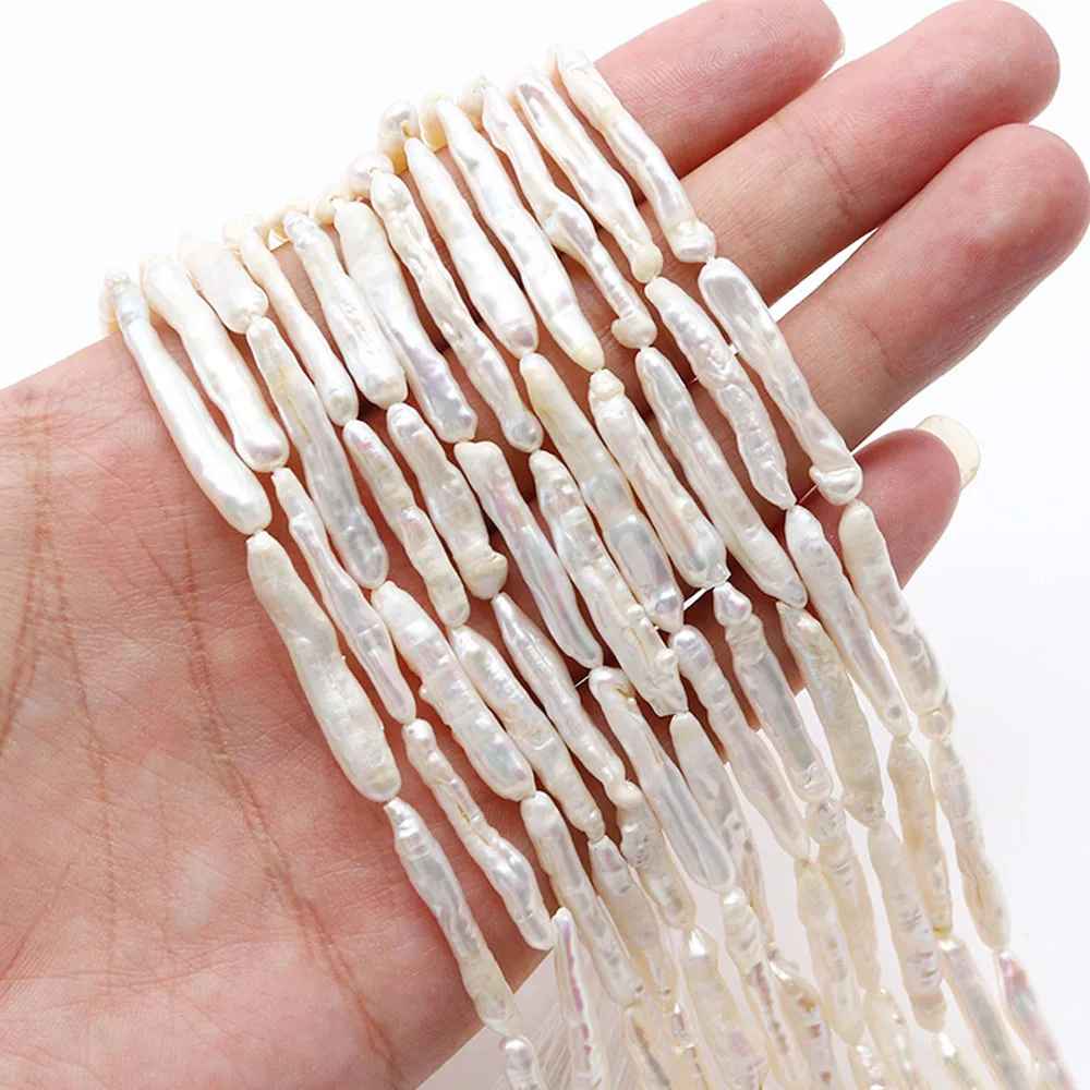 

5-6mm Baroque Toothpick Pearl Natural Freshwater Pearls Loose Spacer Beads for Jewelry Making DIY Necklace Earrings Accessories