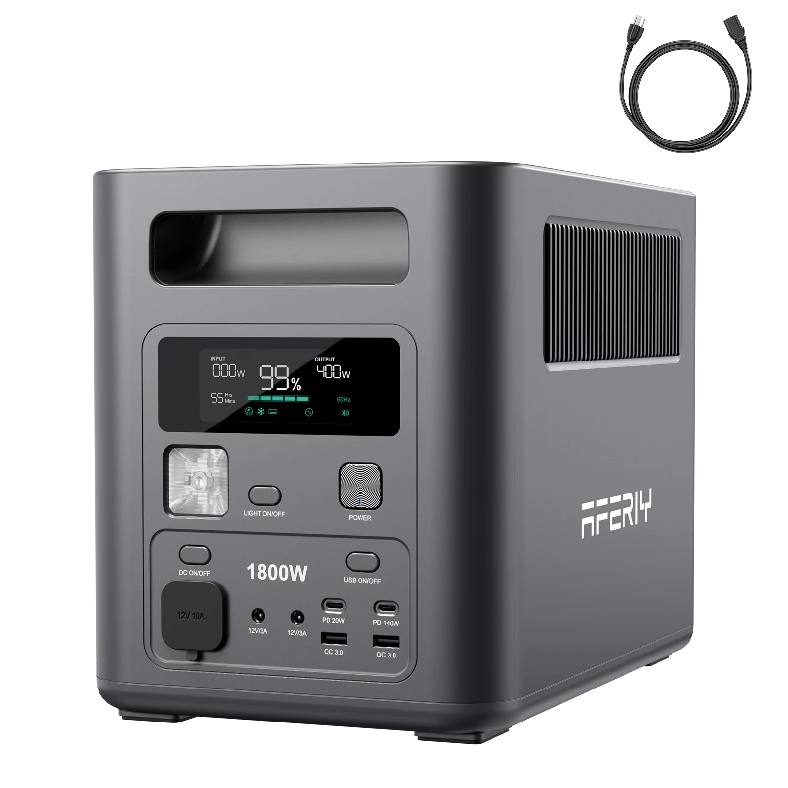 AFERIY-P180 Energiespeicher-Stromversorgung 1800W 1024Wh Batterie (3600W) Spitzenleistung Outdoor Camping Haushalt Tragbare Stromversorgung