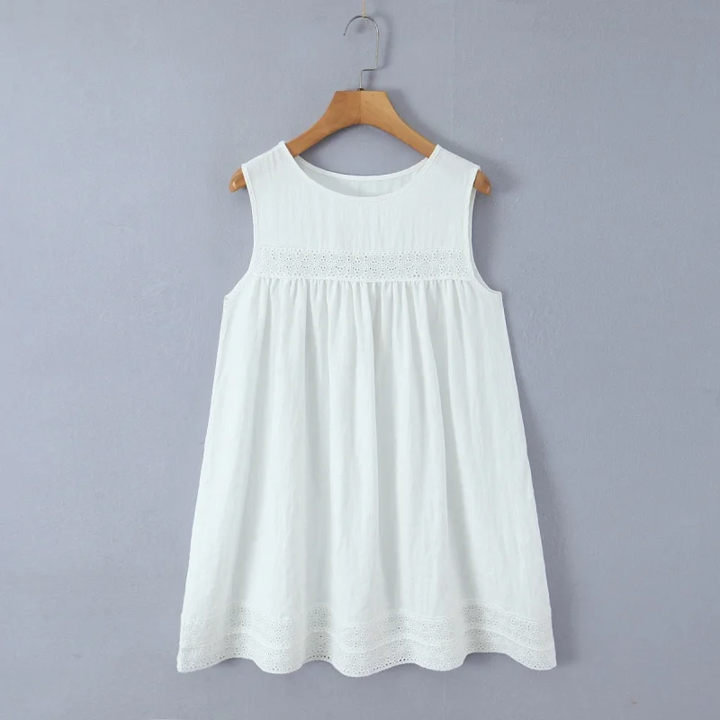 

Lace Hollow out Svel Dr Doll irt Sle Vest Skirt Fre Gentle Commute Casual ort Skirt Women's Faion Dr