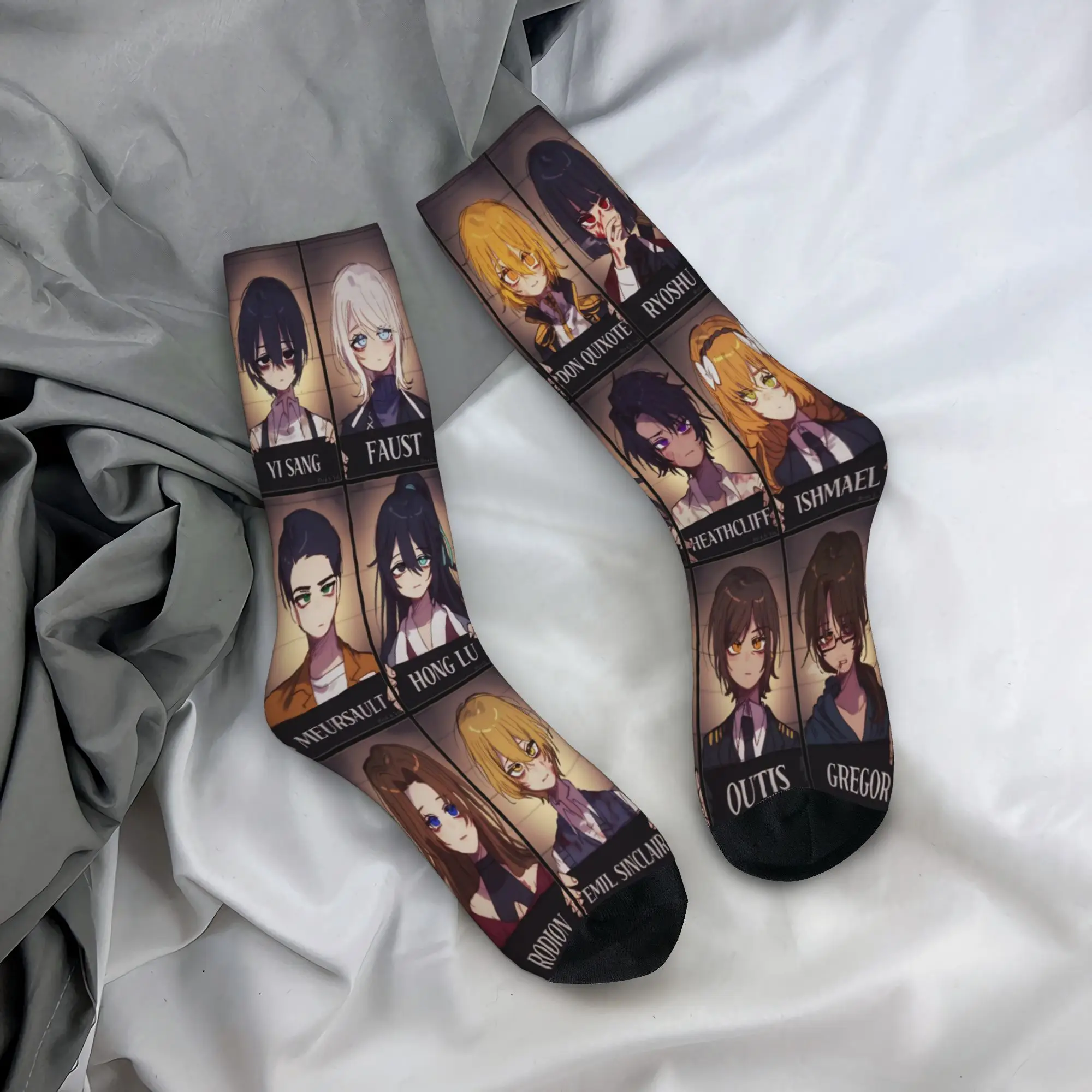 Limbus Company Project moon Outfits Men Women Socks Cozy  Graphic Middle Length Socks Cotton Birthday Gifts Idea