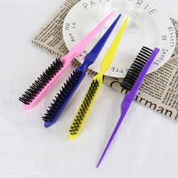 1 professional plastic thickened pointed tail anti-static back tearing hair brush, hair styling tool brush