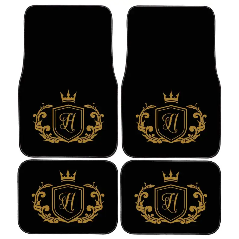 

Personalised Custom Initial Crest Monogram Car Mats, Perfect Christmas Gift for Him or Her