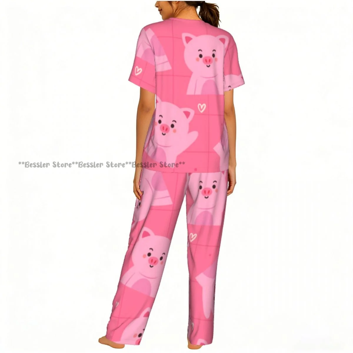 Pijama Damă Set Pantaloni Scurți Cartoon - usage example