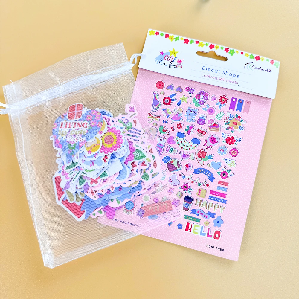 

Creative Path Paper Diecuts Shapes Ephemera 164pcs Embellishments Die Cuts Scrapbooking Cardmaking Journaling Decorations