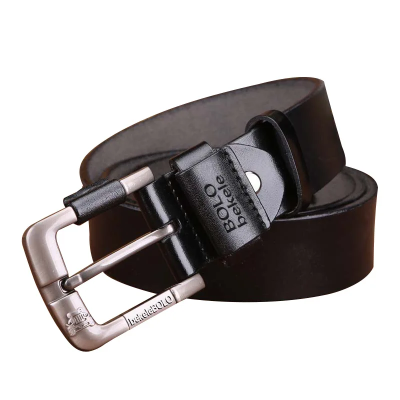 Herrengürtel Neuer modischer Herren-Luxus-Designer-Gürtel 3,8 cm Rindsledergürtel Dornschließe Herren-Gürtel aus echtem Leder 105-125 cm – Detail 8