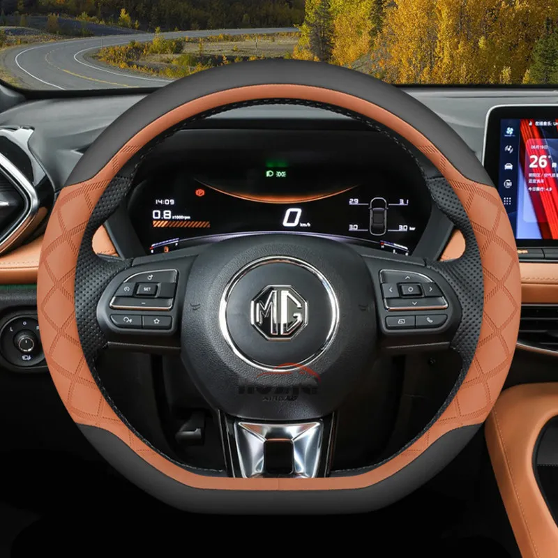 

Leather Car Steering Wheel Cover for MG 5 MG5 GT 2025 2026 Accessories
