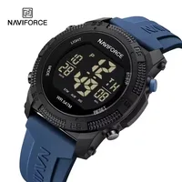 NAVIFORCE 7104 Reloj deportivo LCD Digital para hombre, reloj despertador con fecha y semana, correa de silicona resistente al agua, reloj electrónico electrónico