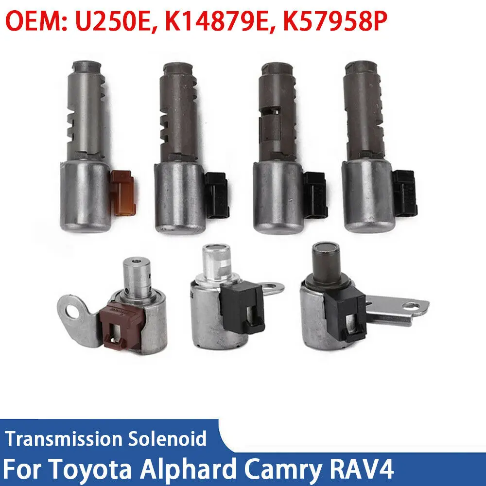 

7Pcs U150 U151 U151E U250E Transmission Solenoid Valve For Toyota Alphard Camry RAV4 2002-2014