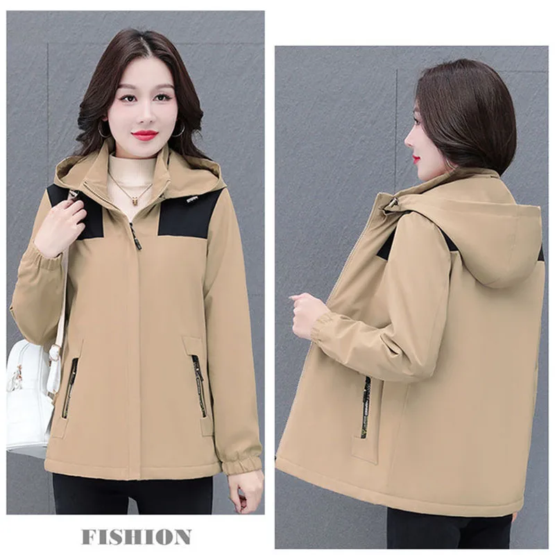 Good Quality Coat Women\'s New 2023 Plus Velvet Padded Autumn And Winter Plus Size Fashion Warm Hooded Casual Cotton Jacket