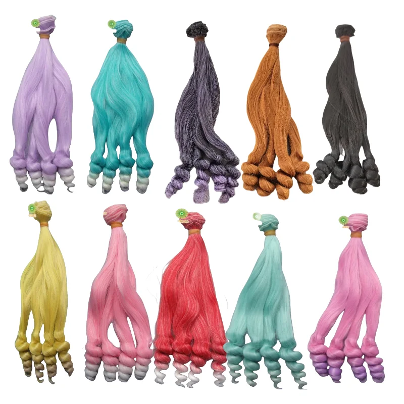 1 Pieces 25cm*100CM Color BJD Doll Wigs for 1/3 1/4 1/6 Ball Joints Doll Hair Tree