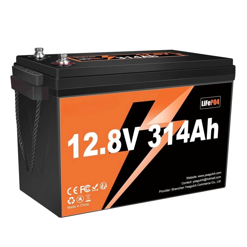 

300Ah 314Ah LiFePO4 Lithium Battery, Builtin 200A BMS with 8000 Deep Cycles Rechargeable 4019Wh Lithium Battery for RV Solar Ma