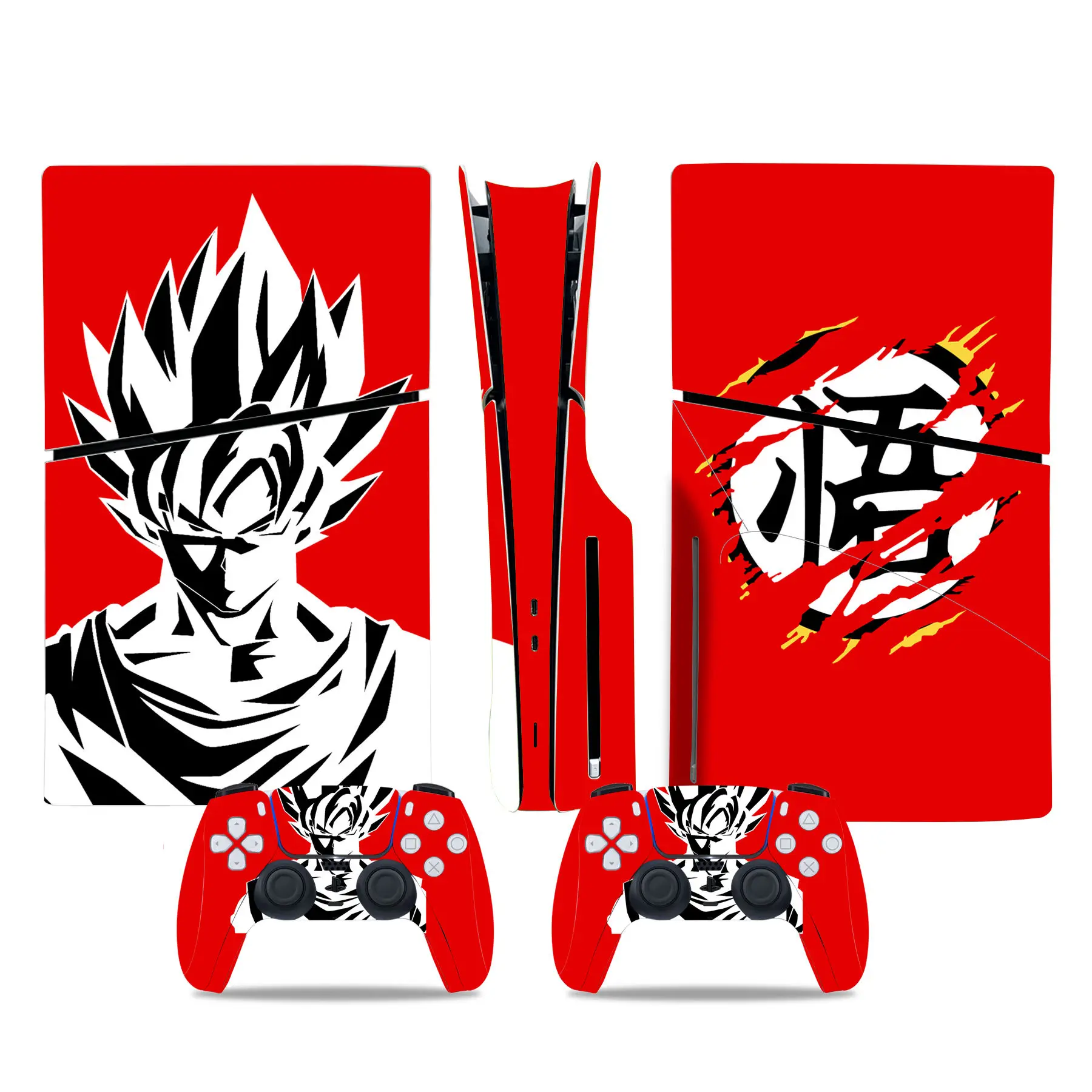 Dragon Ball Skin Sticker for Sony PS5 Slim Disc Digital Game Console Gamepad Case Anime Protector Cover Vinyl Skin Sticker