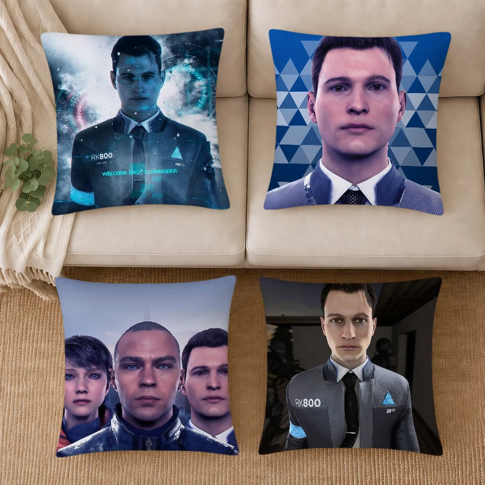 game D-Detroit B-Become Human C-Connor soft pillowcase Double Sided Sofa Home Living Room Decor bed hogar pillowcover gift