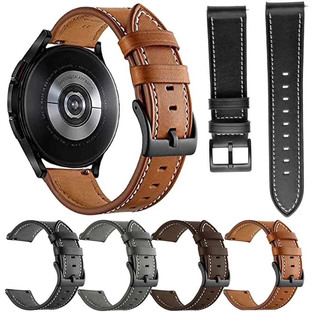 20 22mm Watch Strap For Amazift GTR4/Stratos 3 2 Smartwatch PU Leather Bracelet For Huami Amazfit GTR 3 Pro 4 2 2e GTR 47mm Belt