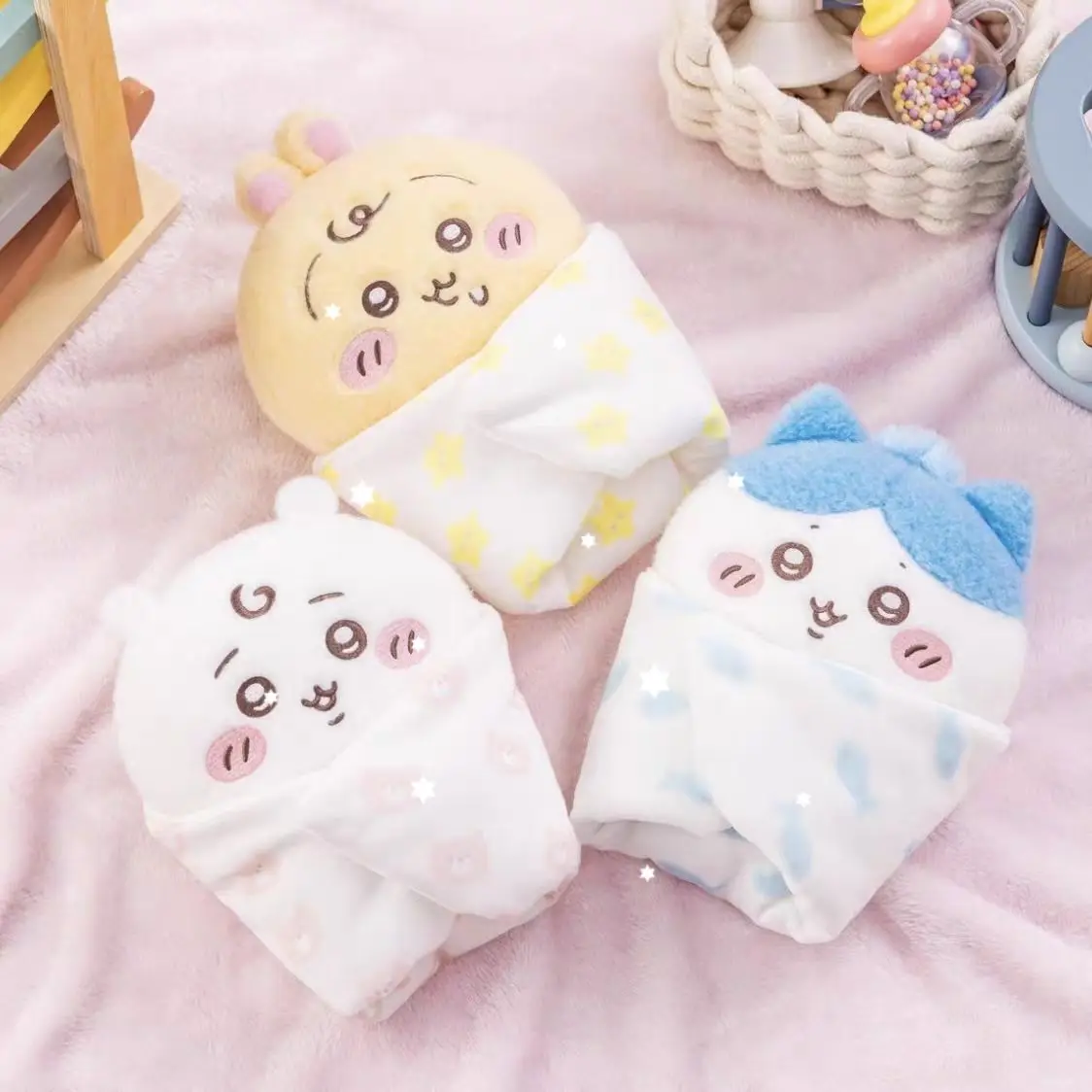 لطيف تشيكاوا الطفل قماط أفخم المفاتيح Usagi Hachi التميمة الصغيرة دمية ناعمة حقيبة سحر هدية لمحبي وجميع #1