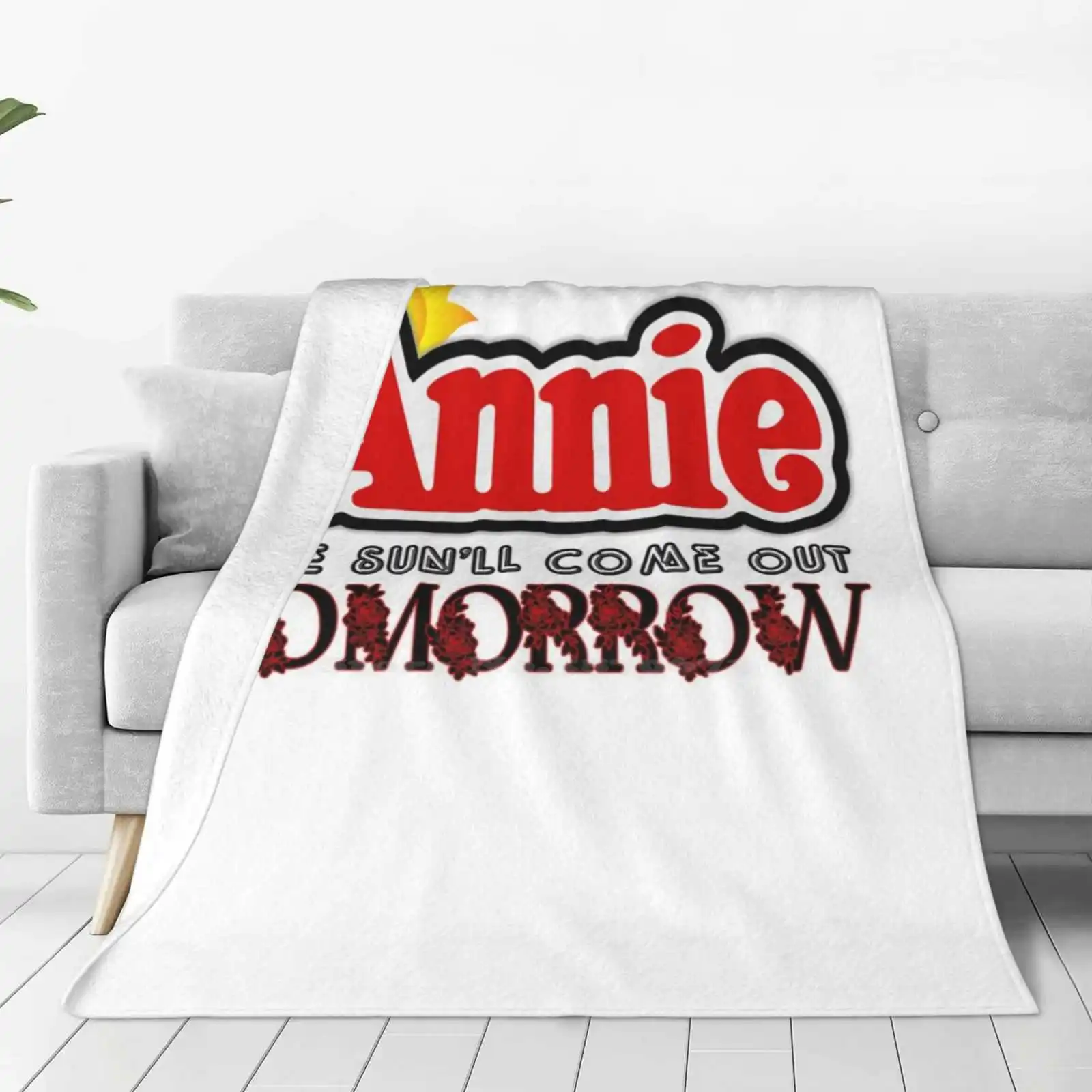 Annie Sunshine Super Warm Soft Blankets Throw On Sofa/Bed/Travel Annie Movie Musical Theatre Songs Performance Thespian Daddy