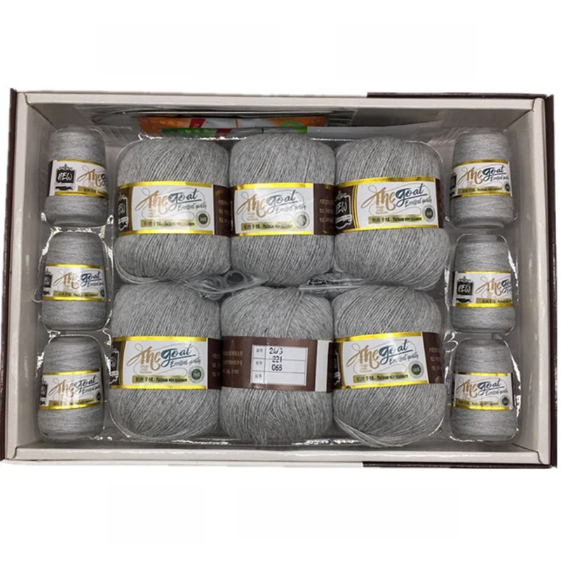 

100% Cashmere Yarn Hand Knitted Medium Thick Wool Yarn for Scarf Machine Woven Fine Thread Platinum Silk 66 Cashmere Yarn