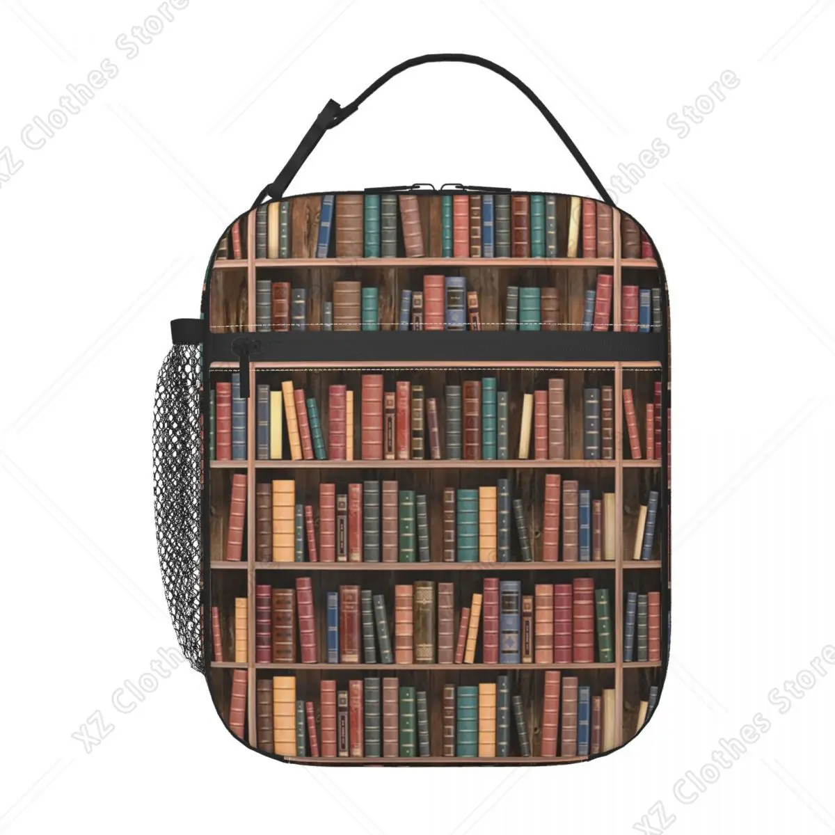 Education Library Book Insulated Lunch Bag for Women Kids Portable Food Boxes Thermal Lunch Box Tote