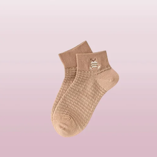 2024 New Fashion 3/6 Pairs Pure Cotton Short Socks Thin No-heel Deodorant Sweat-absorbent Breathable Short Tube Boat Socks