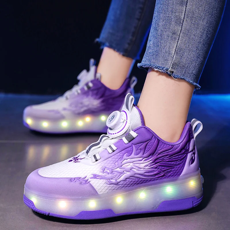 

2025 Children's Gifts Children's Sports Shoes Latest Bestsellers Breathable Mesh Children's Four Wheeled Roller Skate Shoes